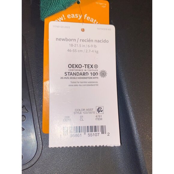 Carter's Fleece Striped Christmas Reindeer Footed Sleeper Romper Newborn - Picture 7 of 8